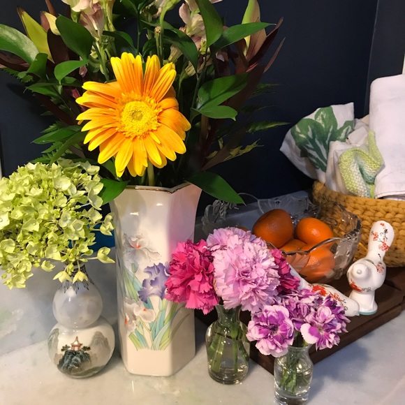 Otagiri Accents Vtg Japanese Iris Bouquet Vase By Otagiri Poshmark